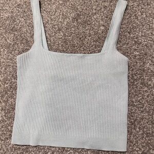 Garage Ribbed Tank Top - Light Baby Blue - final sale - medium